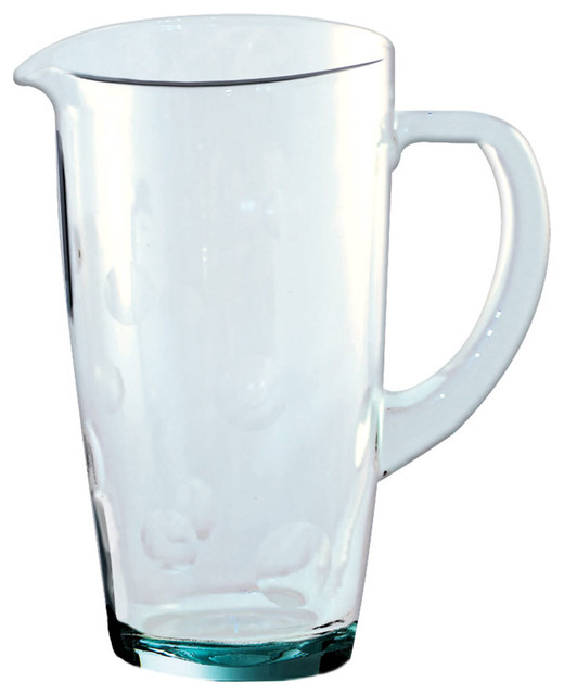 Recycled Glass Pitcher With Dots