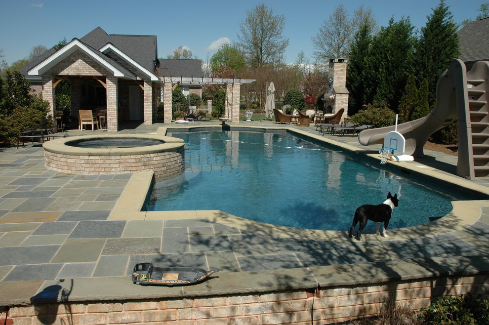 Example of a transitional pool design in Charlotte