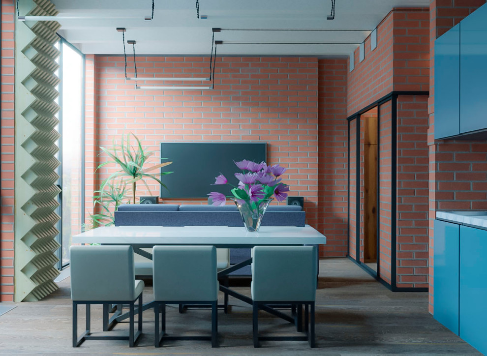 3Dвизуализация квартиры-студии в стиле Лофт