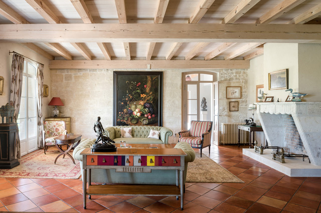 M&eacute;diterran&eacute;en Salon mediterranean-living-room