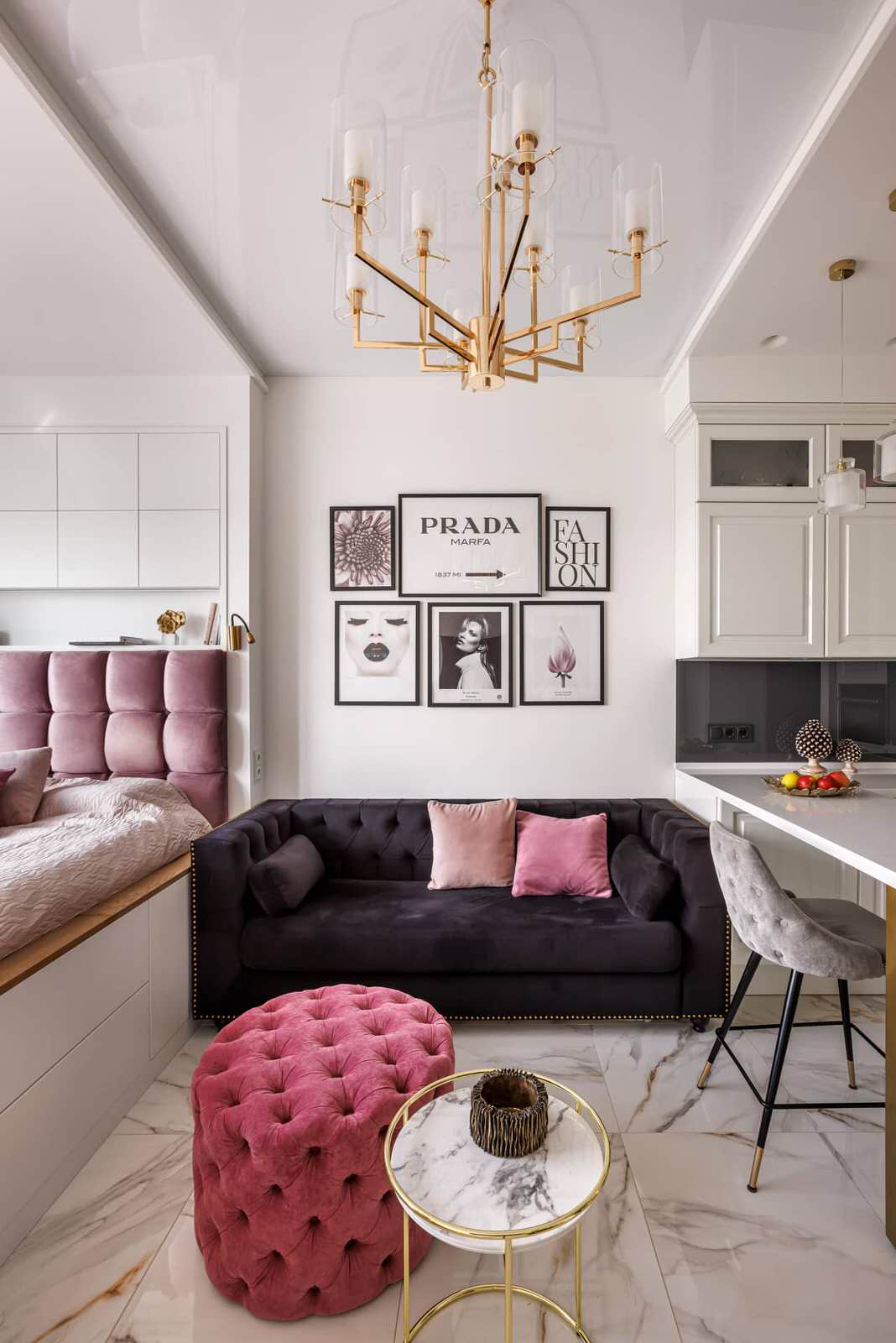 Дизайн и ремонт квартиры в ЖК «Хедлайнер» — Высокая мода