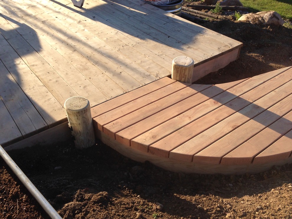 Mountain style patio photo in Edmonton