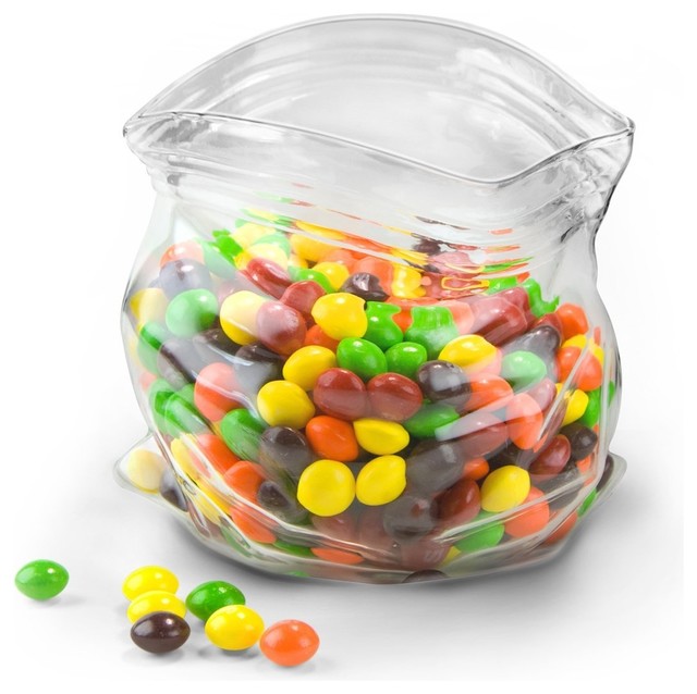 Unzipped Glass Zipper Bag Eclectic Kitchen Canisters And Jars by Inc. Houzz