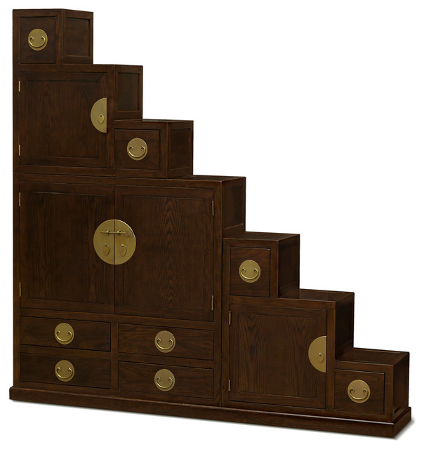 Elmwood Ming Style Step Tansu Chest Asian Storage Cabinets