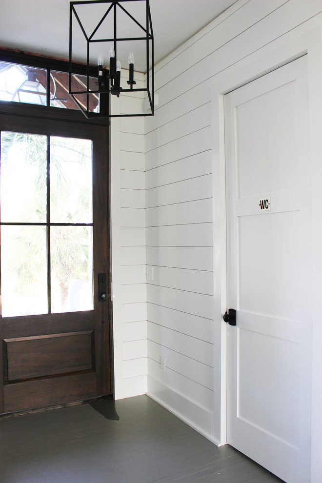 Design ideas for a country entryway in Charleston.