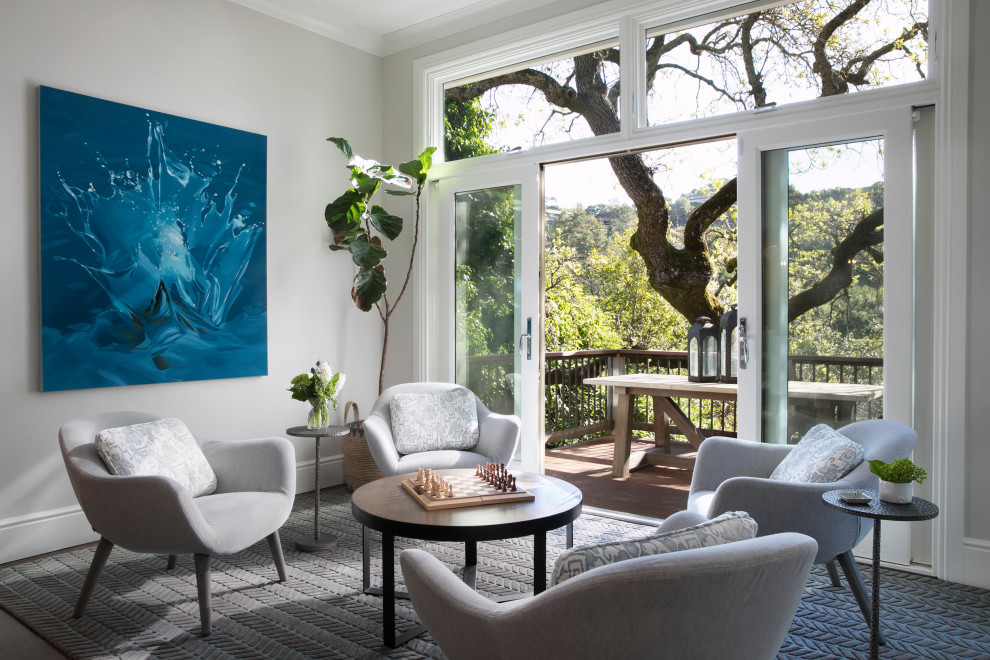 Photo of a transitional living room in San Francisco.