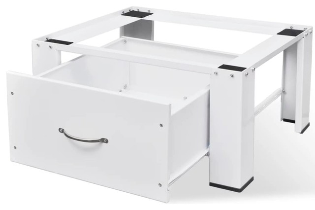 vidaXL Washing Machine Stacking Kit w//Pullout Shelf Tray for Tumble Dryer