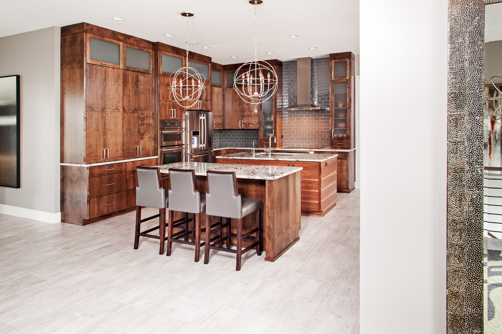 Transitional kitchen photo in Omaha