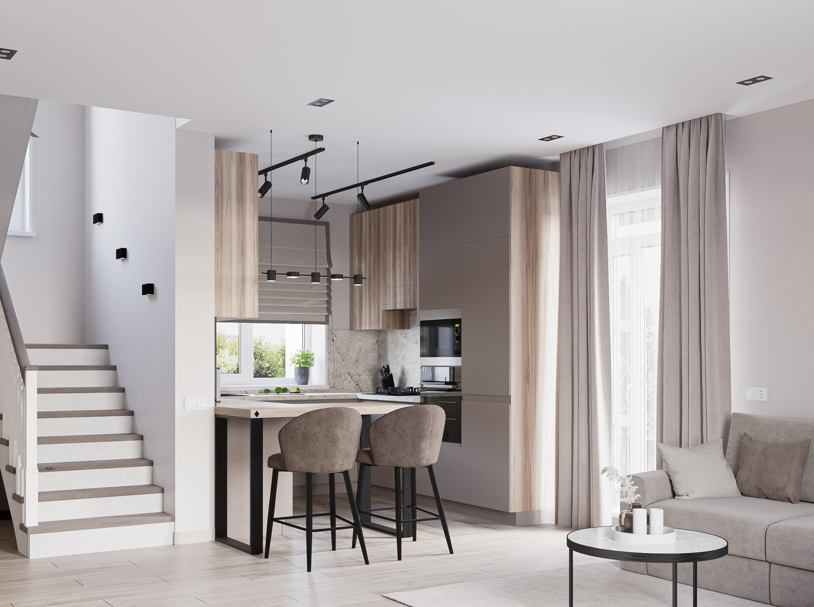 Дизайн первого этажа частного дома, Kopeysk