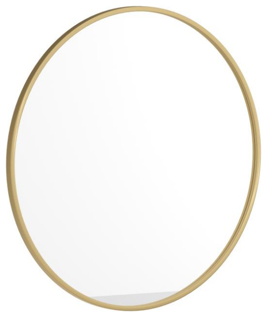Gold 30" Round Wall Mirror