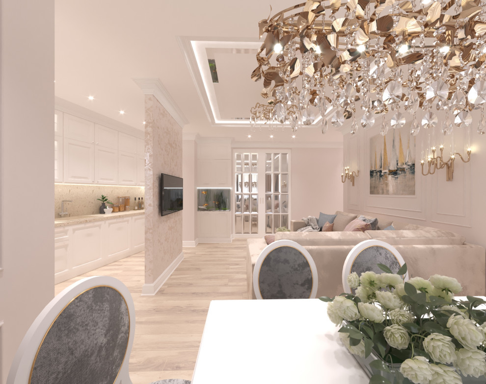 Дизайн-проект  интерьера трехкомнатной квартиры в стиле НЕОклассика