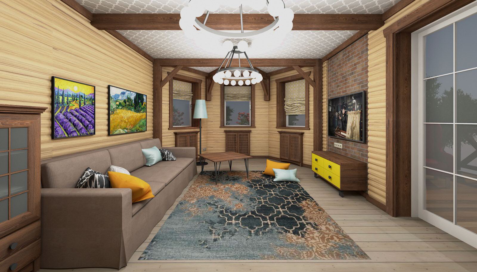 Визуализация гостиной