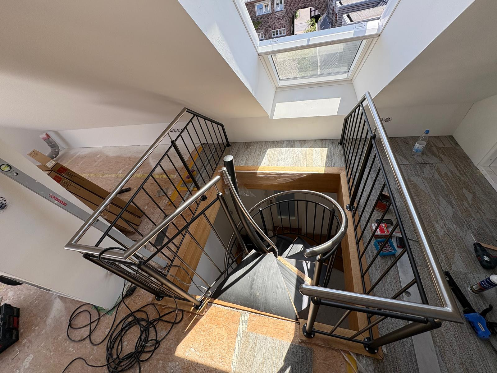 Dachumbau mit Wendeltreppe