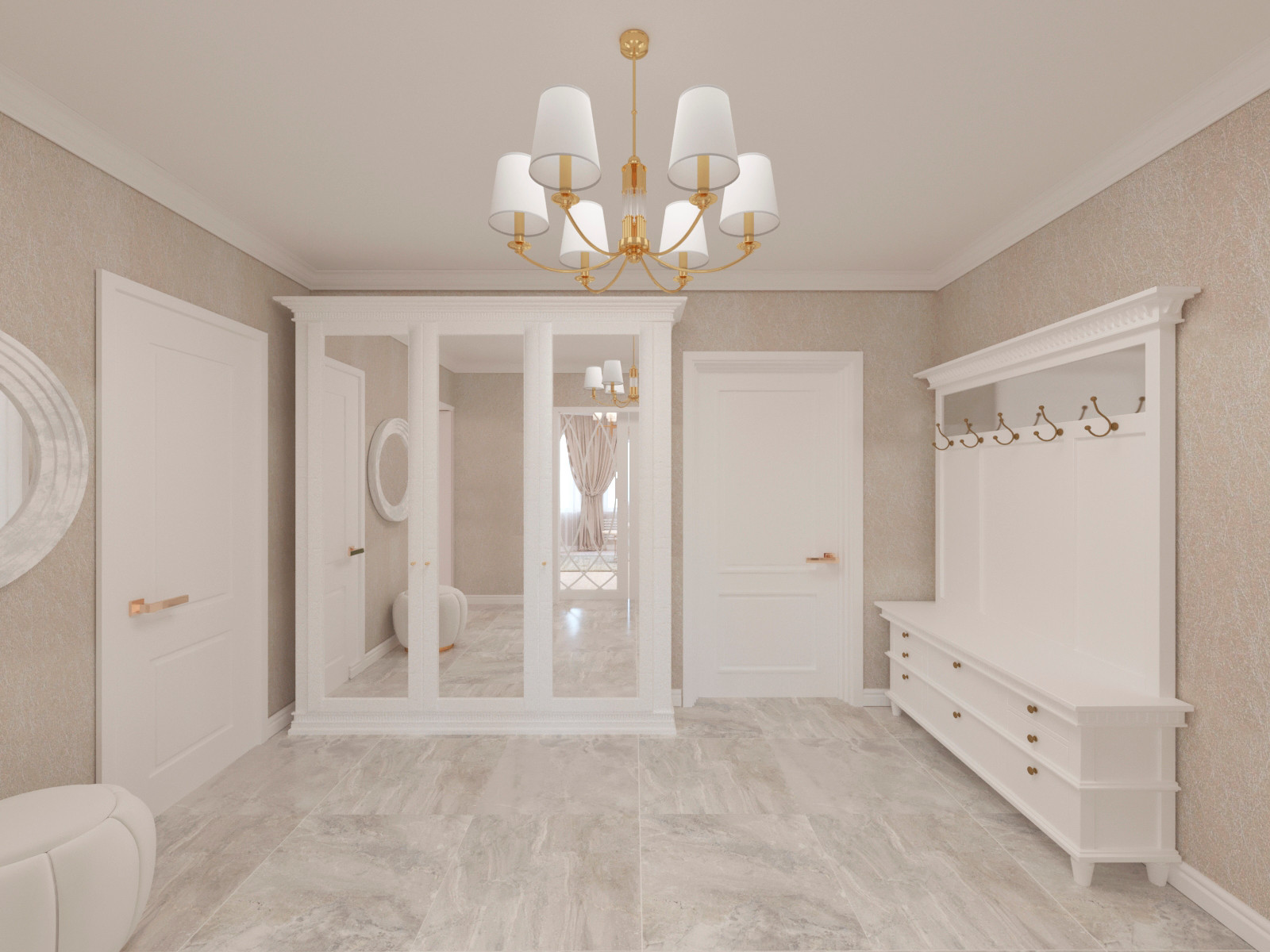 "Подмосковная Ривьера". Дизайн 3-х комнатной квартиры