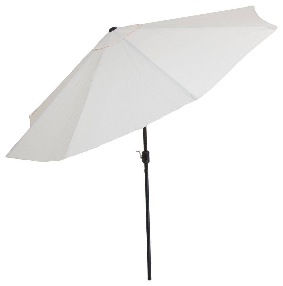 Pure Garden 10 Foot Aluminum Patio Umbrella with Auto Tilt - Tan