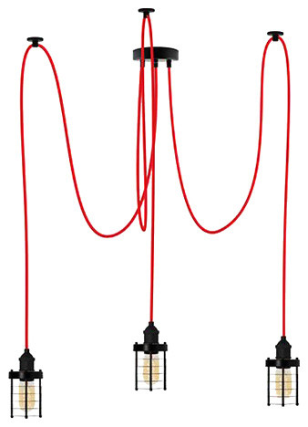 Red And Black Pendant Chandelier