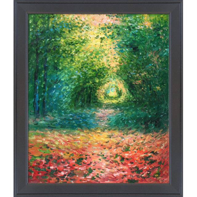 La Pastiche Undergrowth in Forest of Saint-Germain with Gallery Black, 24" x 28"