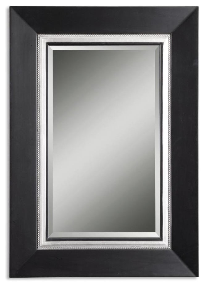 Whittington Matte Black Vanity Mirror Traditional Bathroom Mirrors