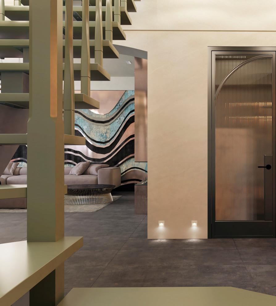 "Дом тысячи лестниц". Прихожая и гостиная 1-го этажа