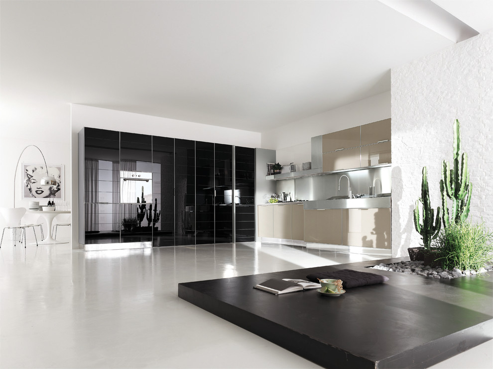 This is an example of a modern kitchen in Miami.