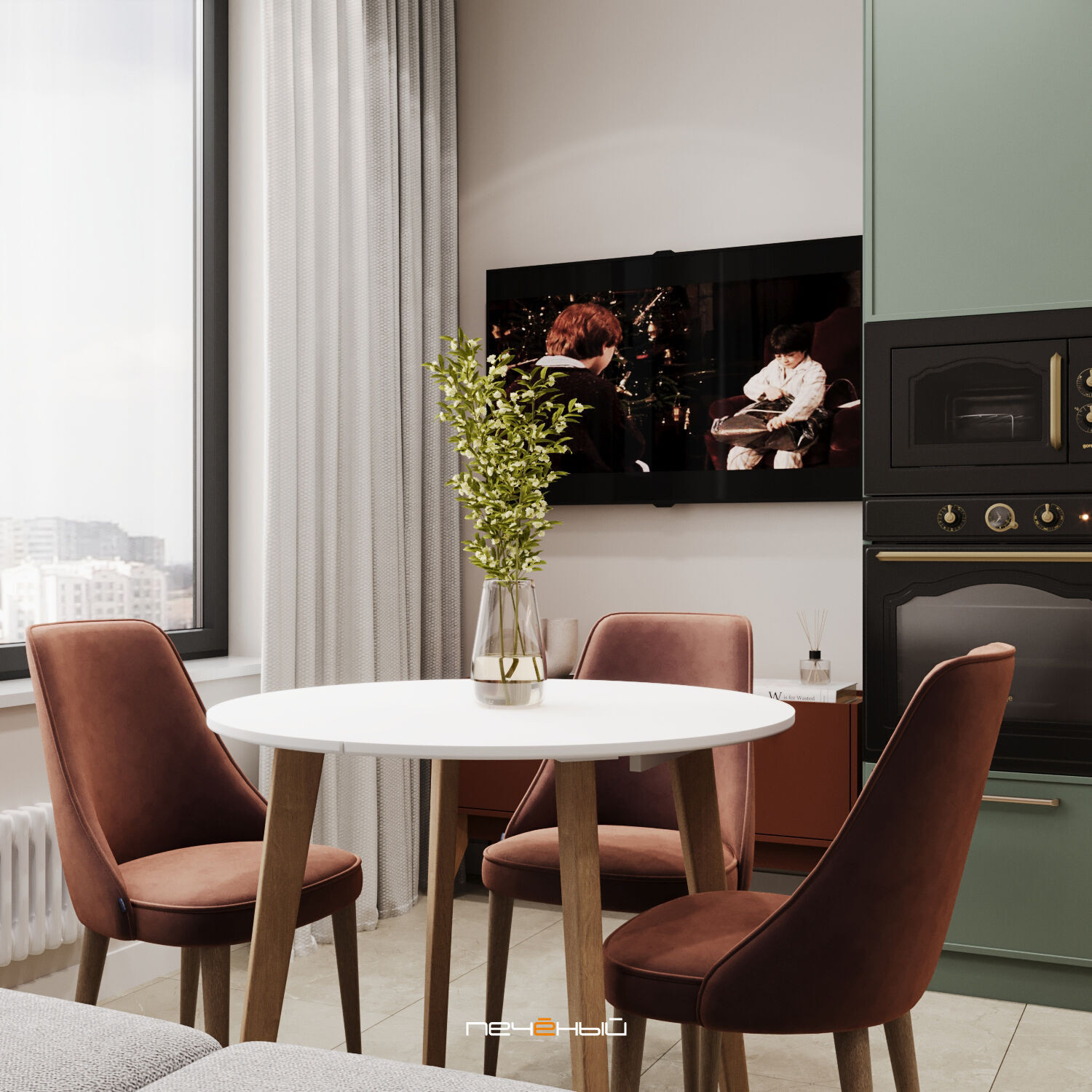 2025 Дизайн 2-комн. квартиры 75 м² в современном стиле, Москва, ЖК Foriver