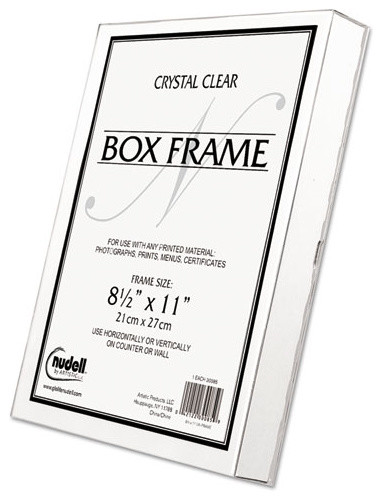 nudell un frame box photo frame plastic 8 1 2 x 11 clear 81 2 x 11