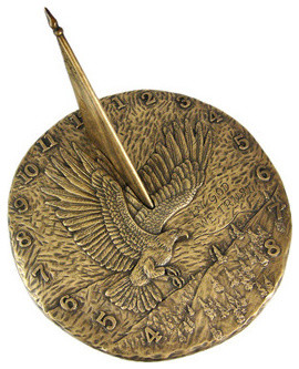 Bronze Finish Flying Eagle Sundial American Patriotic