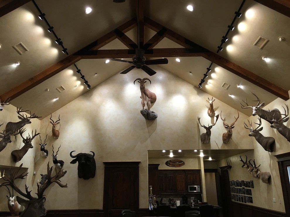 DUPRIEST TROPHY ROOM Rustic Family Room Austin by Rasnick Homes