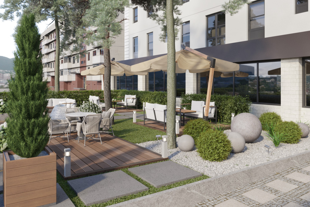 Благоустройство территории кафе "SKAZKA" в городе Анапа.