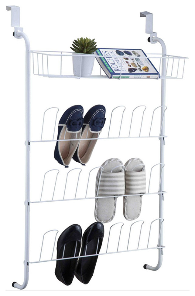 Ondisplay Over The Door Shoe Slipper Rack And Bin