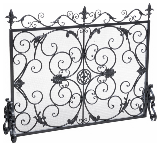 GDFStudio - Darcie Wrought Iron Fireplace Screen & Reviews | Houzz The Darcie Fireplace Screen is beautifully crafted out of iron and highlights ornate design work on the face of the screen. The sophistication of this