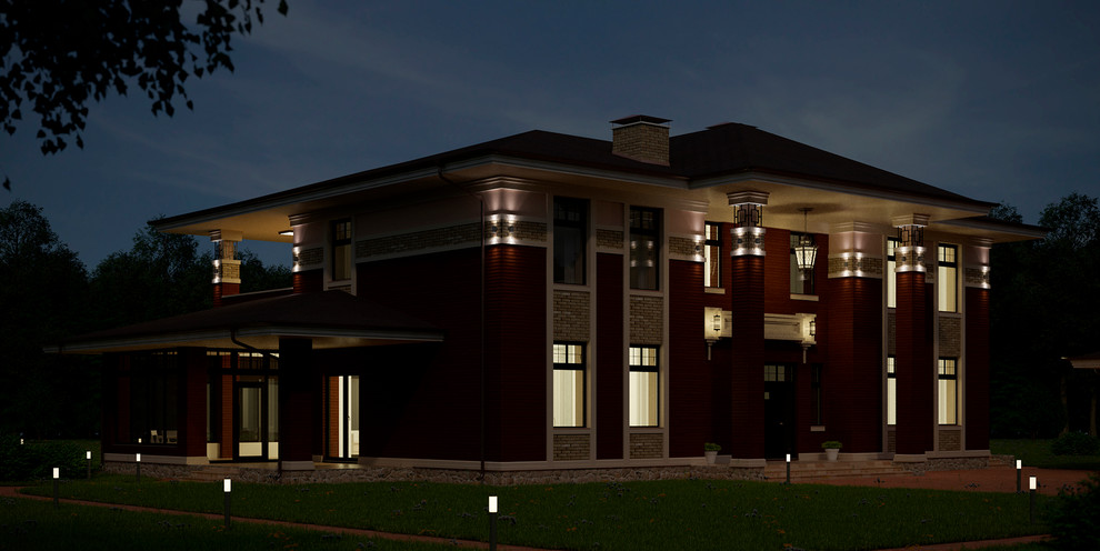 Загородный дом в стиле Райта