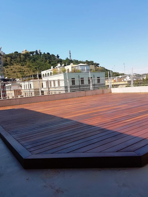 Pavimento in Legno da Esterni Ip&egrave; tabacco contemporary-deck