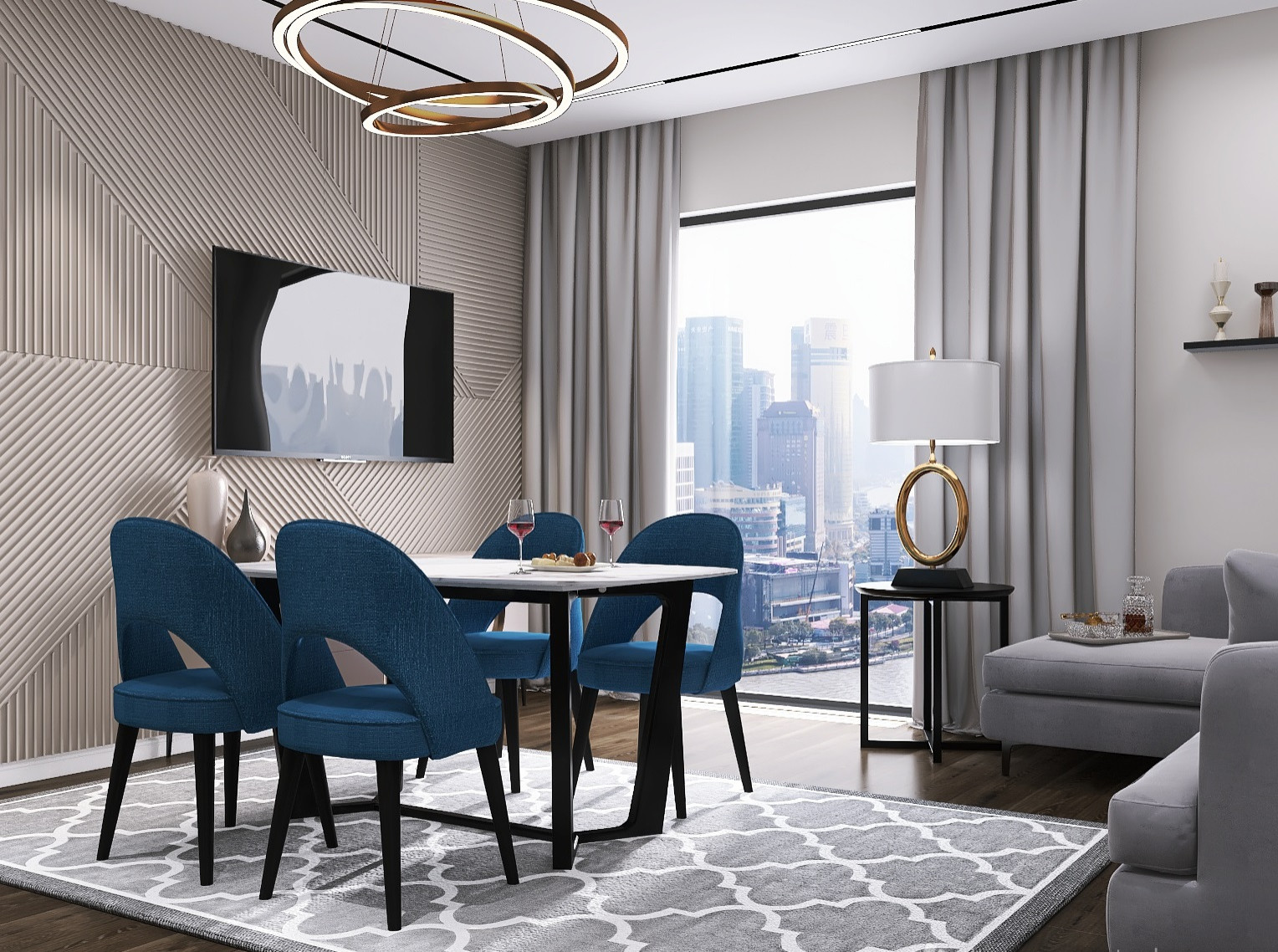 КУХНЯ-ГОСТИНАЯ В ГОРОДСКОЙ КВАРТИРЕ