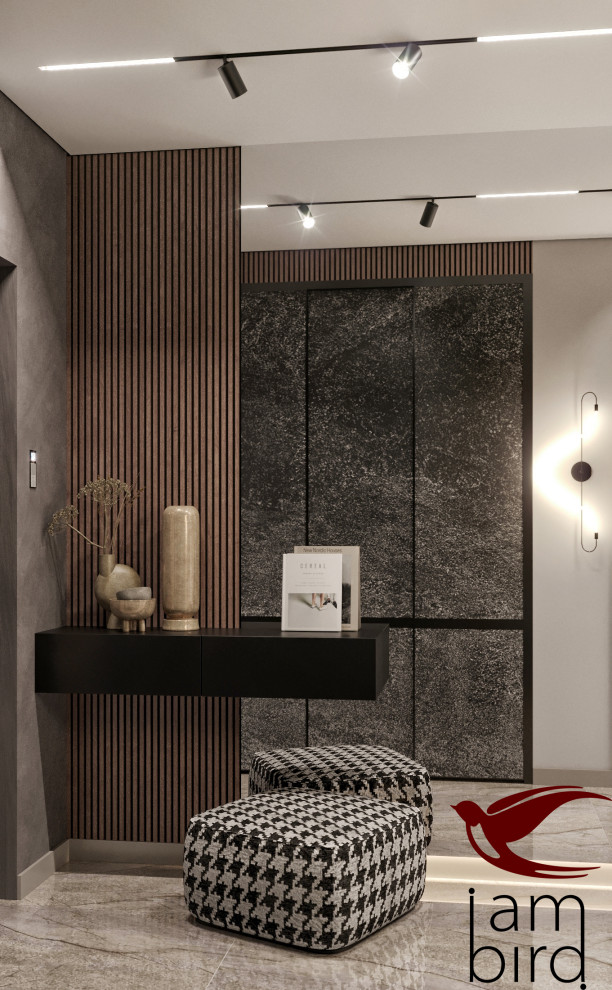 Натуральные оттенки в интерьере квартиры в ЖК "Лефорт" 130 кв.м