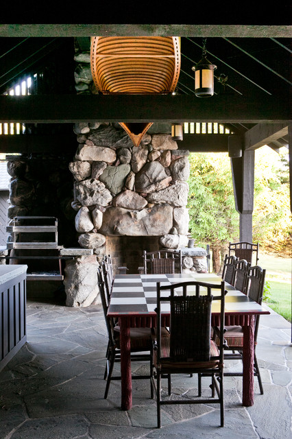 Torch Lake Lodge craftsman-terrasse-et-patio
