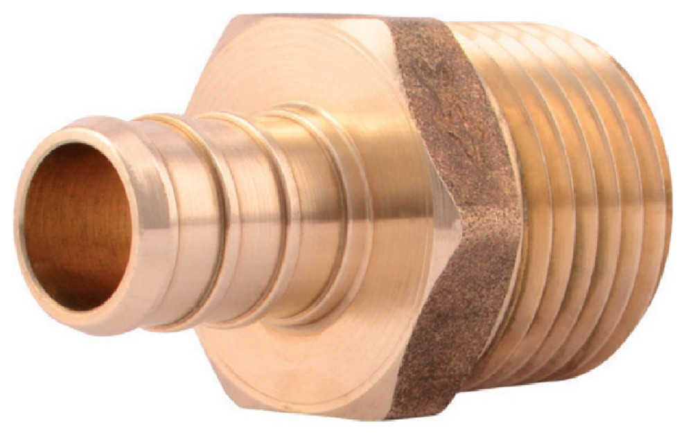 SharkBite UC120LFCP25 PEX Barb Threaded Adapter, 1/2 Inch x 1/2 Inch Bathroom Sink And Faucet