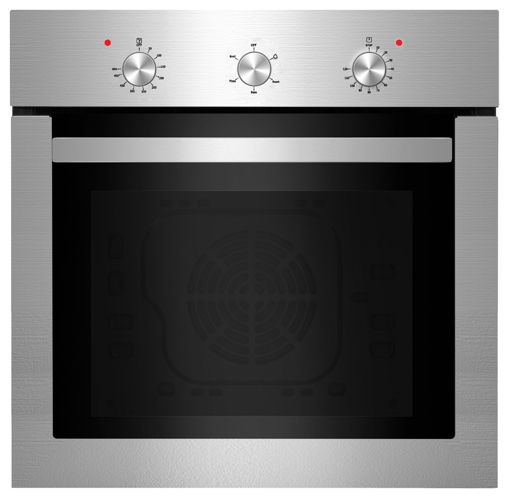 Empava 24 Tempered Glass Electric Built-in Single Wall Oven 2800W 110V Mirror Glass
