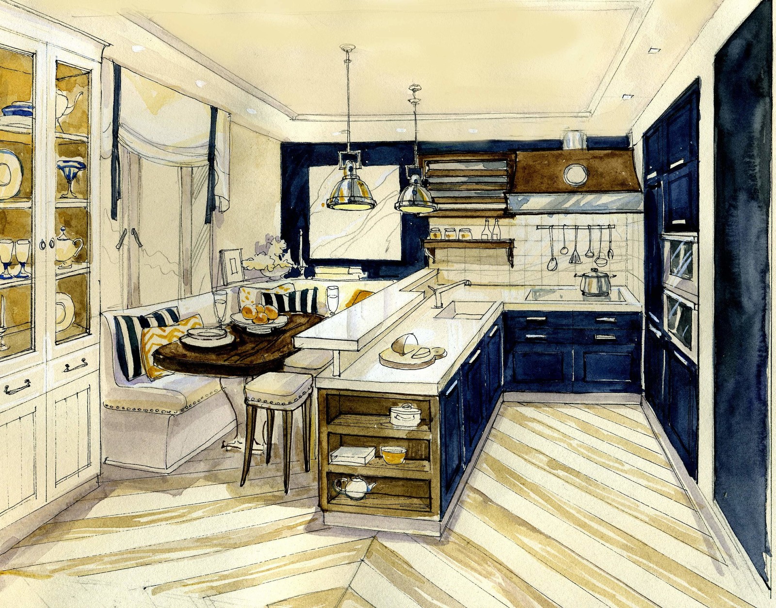 Кухня с иллюминатором