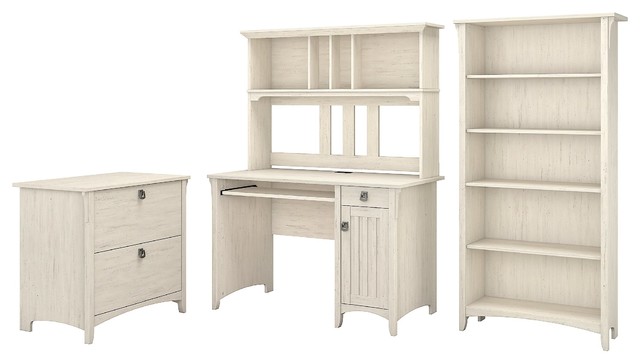 Salinas Mission Desk With Hutch, Lateral File And Bookcase