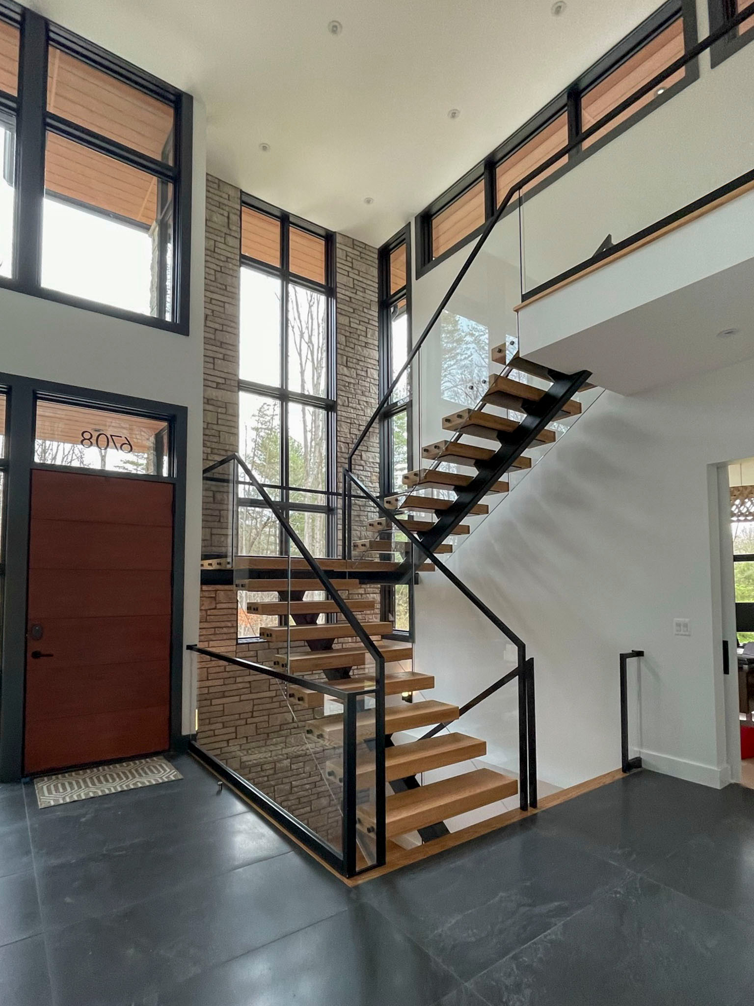 98_Sun Filled Modern Staircase Surrounded by Private Forest, Clifton VA 20124