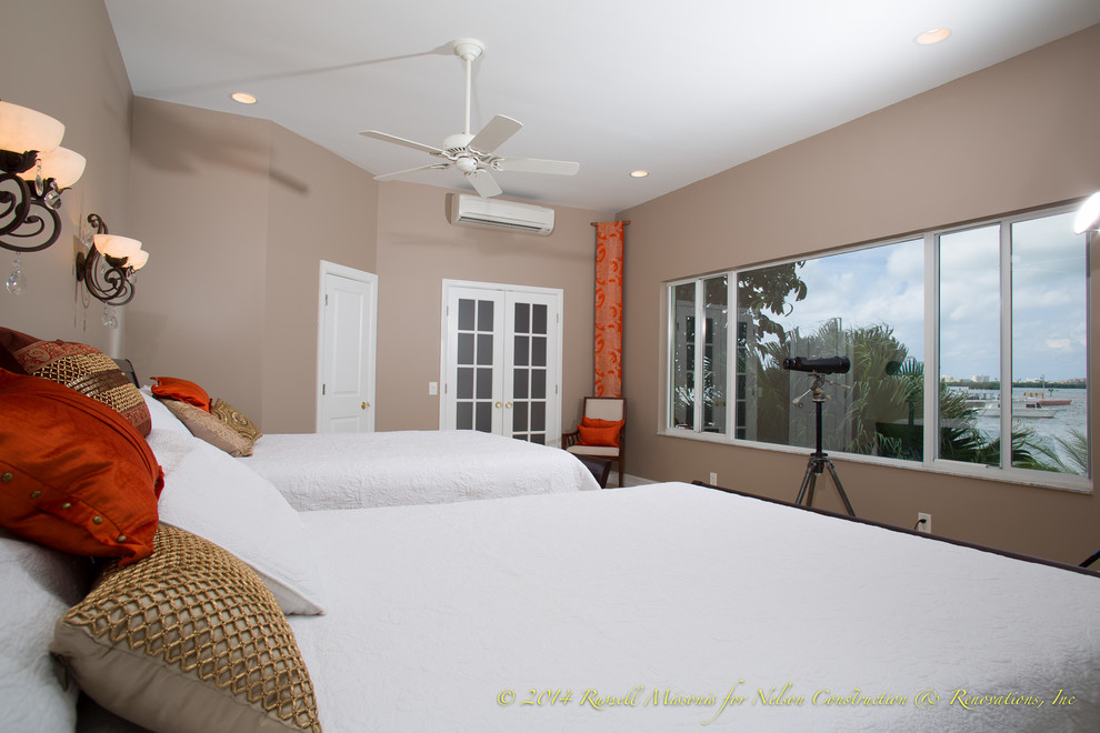 Inspiration for a beach style bedroom in Tampa.