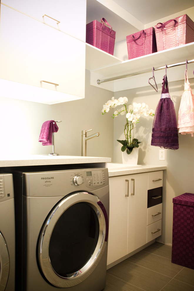 Traditional laundry room in Montreal.