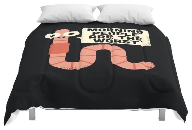 Society6 For The Birds Comforter Contemporary Comforters And