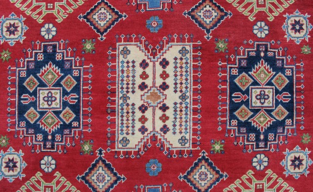 Kazak Evaline Red Ivory Rug 6 3x9 0 Southwestern Area Rugs By Noori Rug