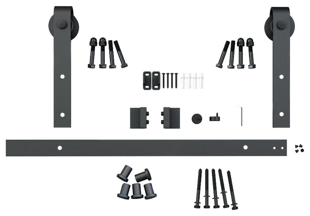 Rustic Black Barn Door Kit For Wooden Door Traditional Barn Door