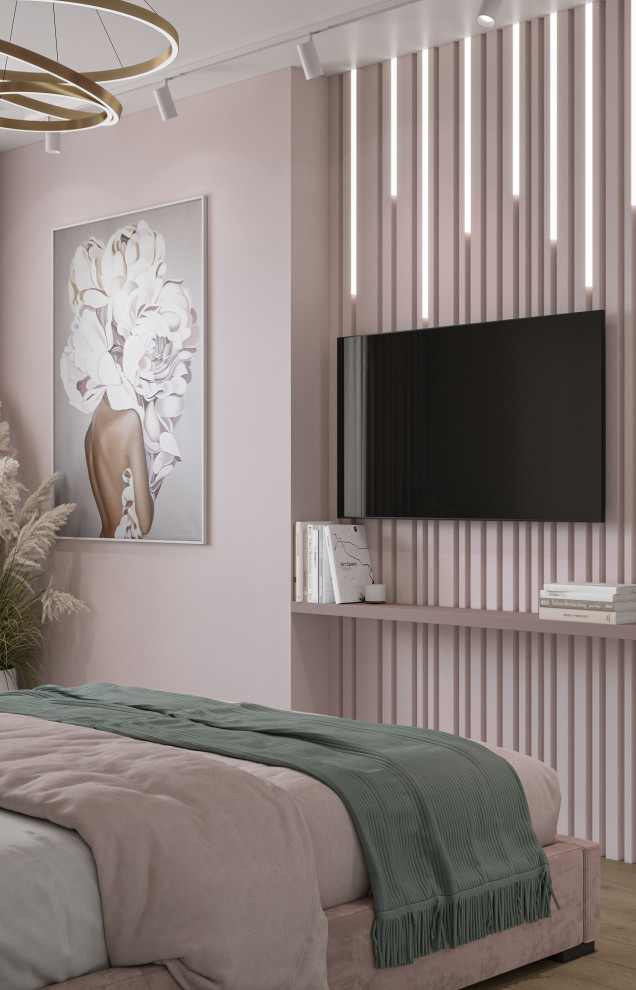 Дизайн интерьера в розовых тонах