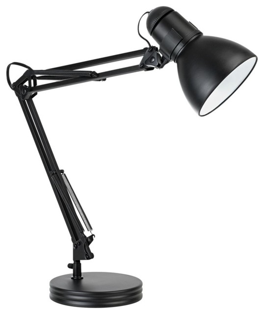 28 Heavy Base Architect Black Swing Arm Desk Lamp Finish