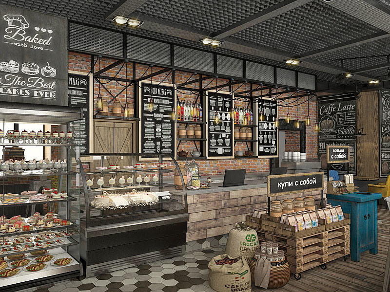 интерьер кофейни в г. Кемерово