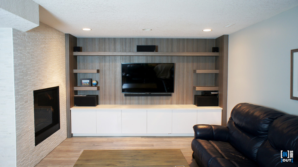 Inspiration for a contemporary home design remodel in Calgary